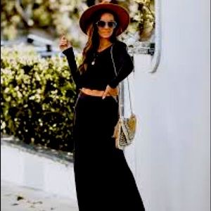 VICI Hermosa Ribbed Set - Dark Charcoal